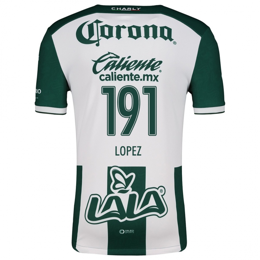 Niño Camiseta Carlos López #191 Verde Blanco 1ª Equipación 2024/25 La Camisa Perú