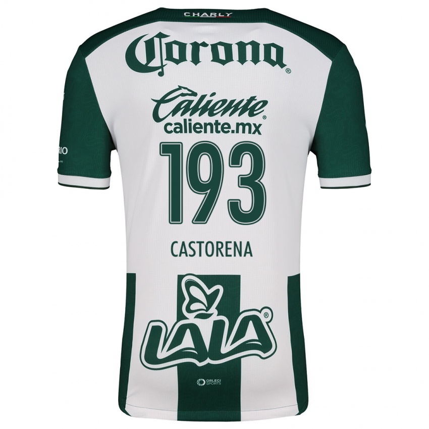 Niño Camiseta Damián Castorena #193 Verde Blanco 1ª Equipación 2024/25 La Camisa Perú