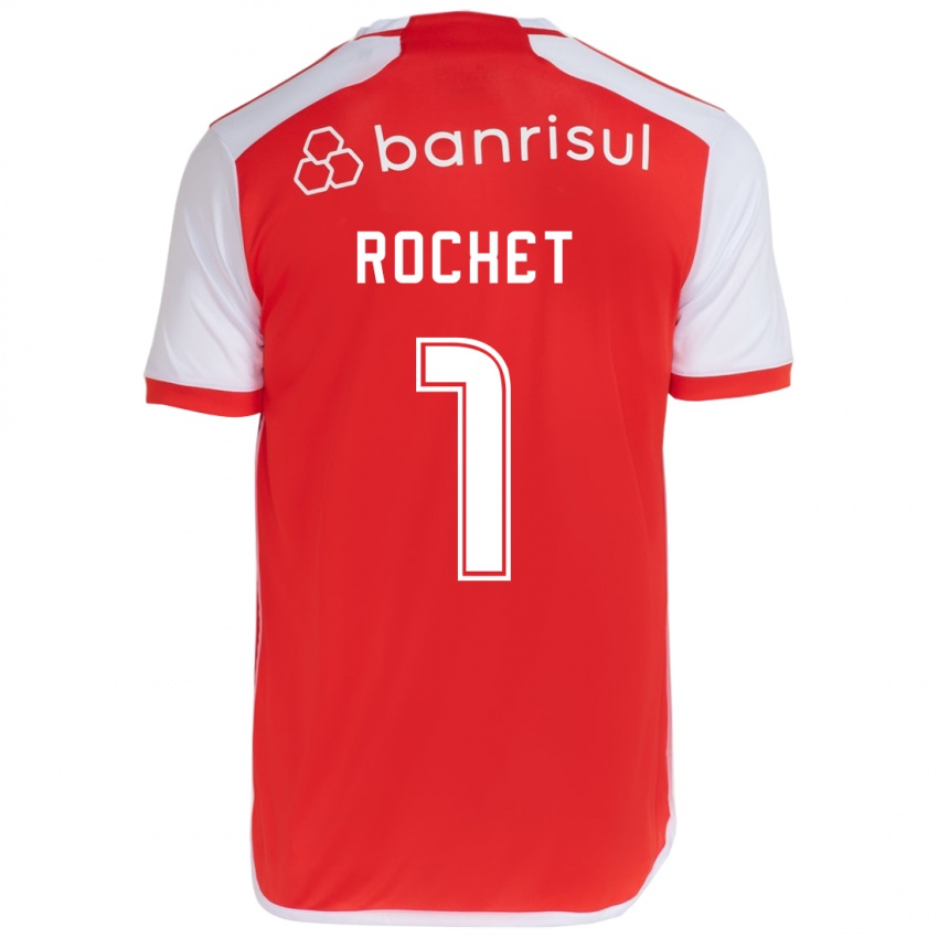 Niño Camiseta Sergio Rochet #1 Rojo Blanco 1ª Equipación 2024/25 La Camisa Perú