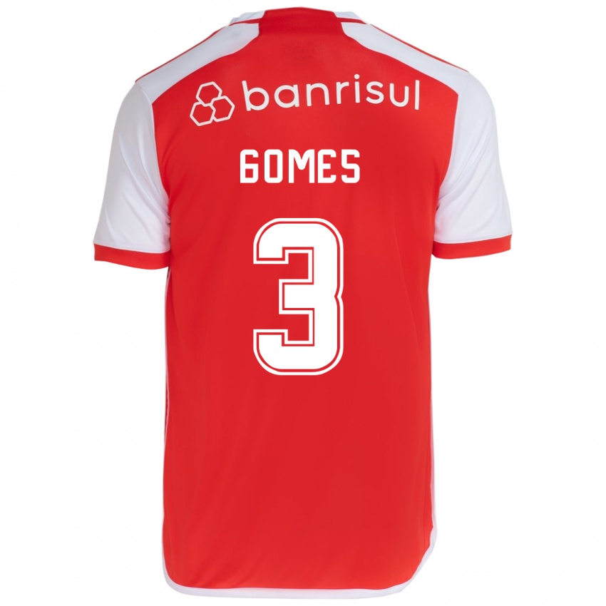 Niño Camiseta Igor Gomes #3 Rojo Blanco 1ª Equipación 2024/25 La Camisa Perú