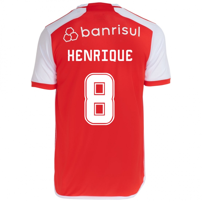 Niño Camiseta Bruno Henrique #8 Rojo Blanco 1ª Equipación 2024/25 La Camisa Perú