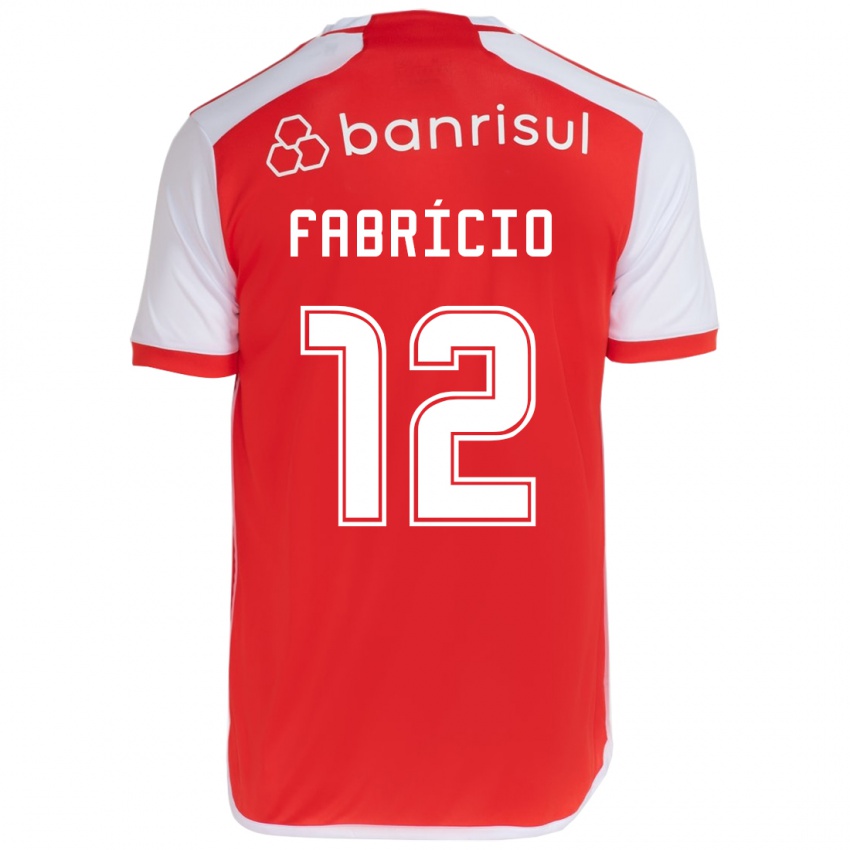 Niño Camiseta Fabrício #12 Rojo Blanco 1ª Equipación 2024/25 La Camisa Perú