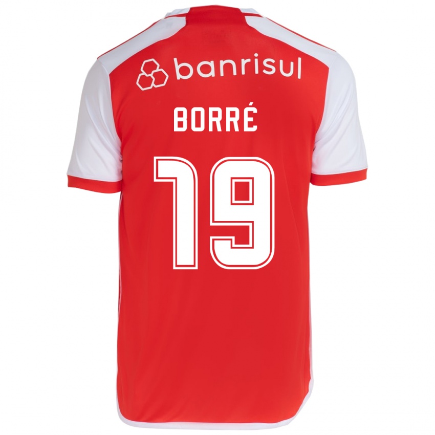 Niño Camiseta Rafael Borré #19 Rojo Blanco 1ª Equipación 2024/25 La Camisa Perú