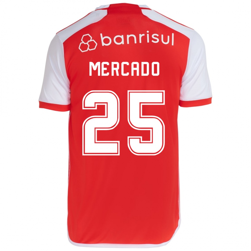 Niño Camiseta Gabriel Mercado #25 Rojo Blanco 1ª Equipación 2024/25 La Camisa Perú