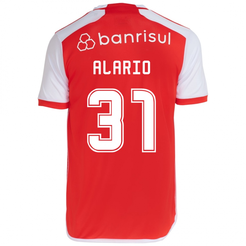 Niño Camiseta Lucas Alario #31 Rojo Blanco 1ª Equipación 2024/25 La Camisa Perú