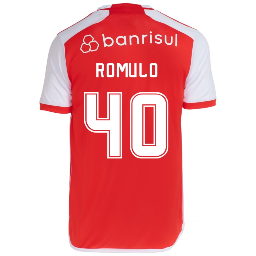 Niño Camiseta Rômulo #40 Rojo Blanco 1ª Equipación 2024/25 La Camisa Perú