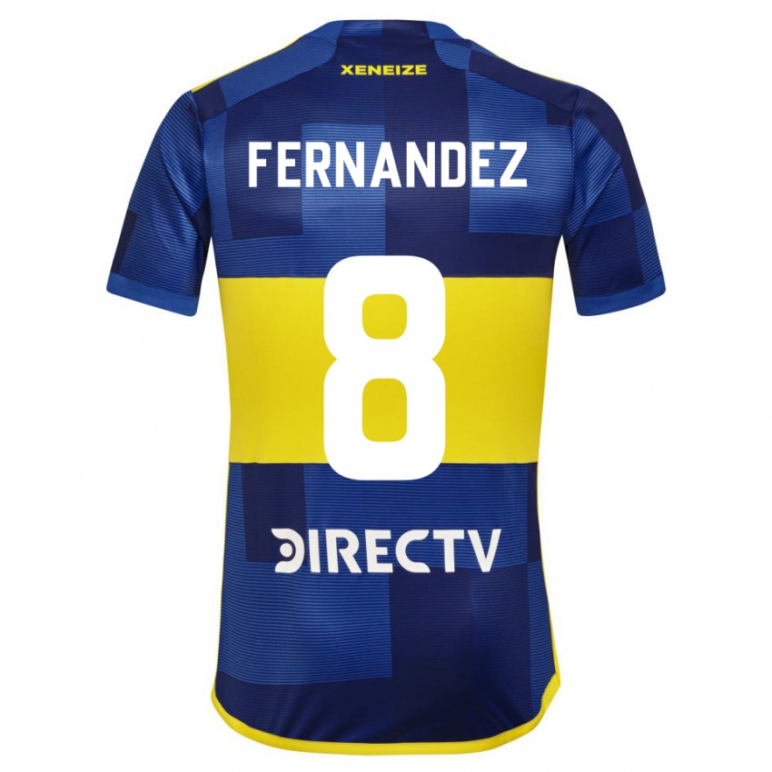 Niño Camiseta Guillermo Fernandez #8 Azul Amarillo 1ª Equipación 2024/25 La Camisa Perú