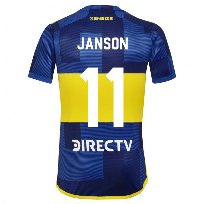 Niño Camiseta Lucas Janson #11 Azul Amarillo 1ª Equipación 2024/25 La Camisa Perú