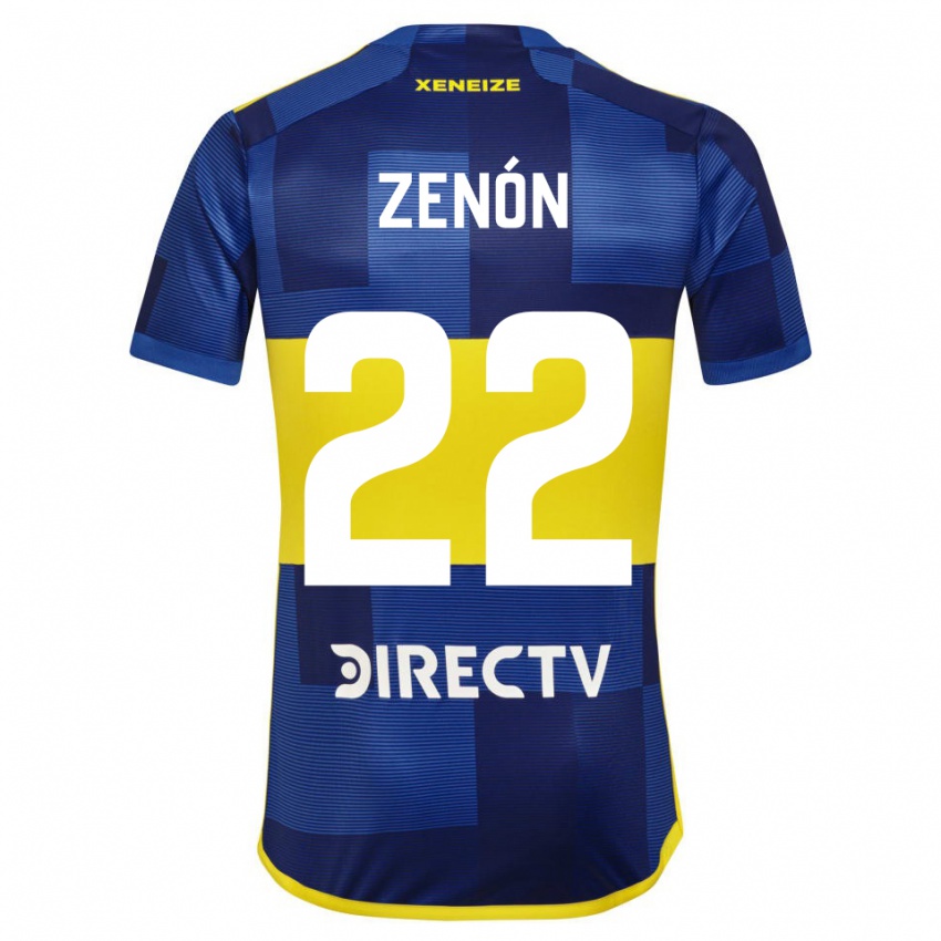 Niño Camiseta Kevin Zenón #22 Azul Amarillo 1ª Equipación 2024/25 La Camisa Perú