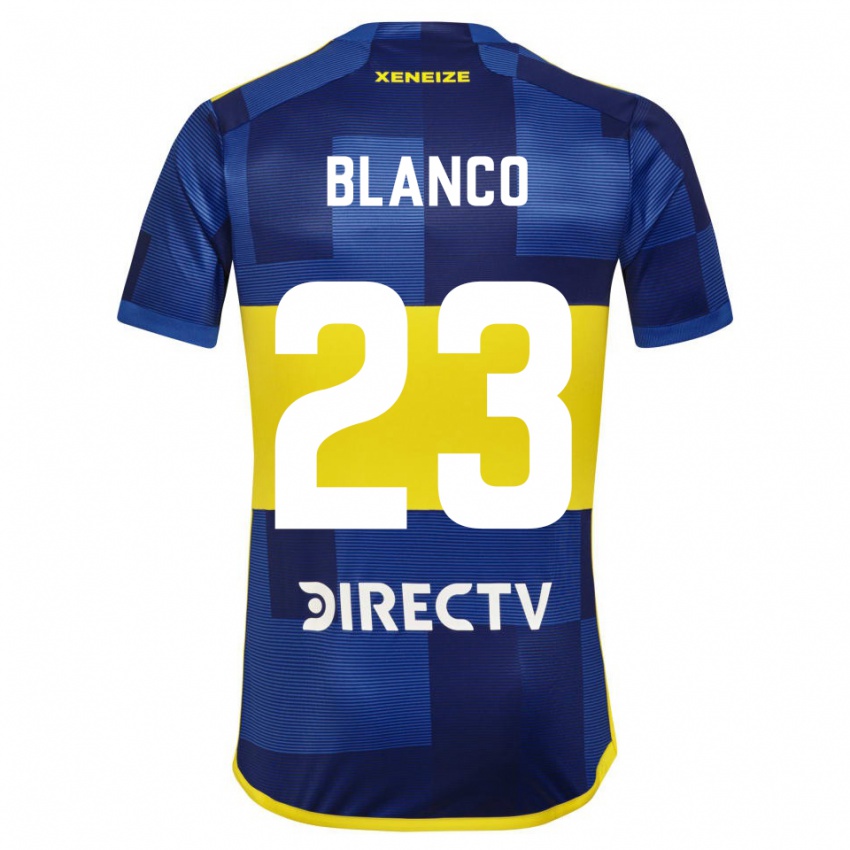 Niño Camiseta Lautaro Blanco #23 Azul Amarillo 1ª Equipación 2024/25 La Camisa Perú