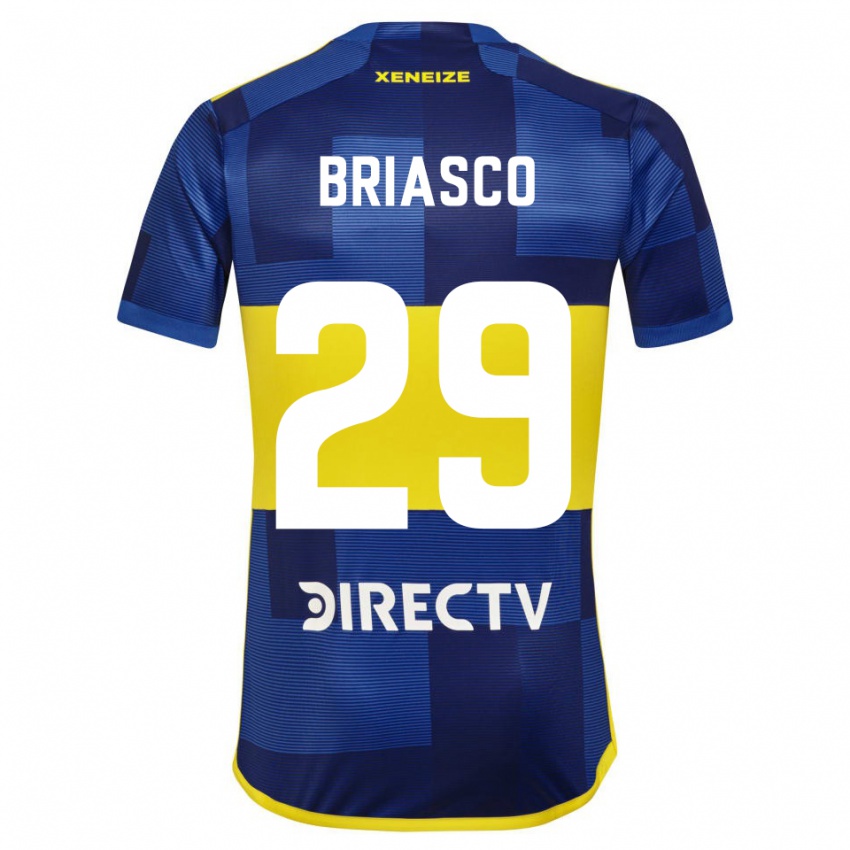 Niño Camiseta Norberto Briasco #29 Azul Amarillo 1ª Equipación 2024/25 La Camisa Perú