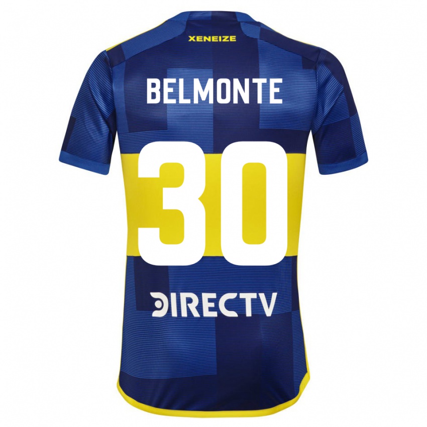 Niño Camiseta Tomás Belmonte #30 Azul Amarillo 1ª Equipación 2024/25 La Camisa Perú