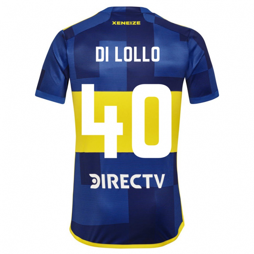 Niño Camiseta Lautaro Di Lollo #40 Azul Amarillo 1ª Equipación 2024/25 La Camisa Perú