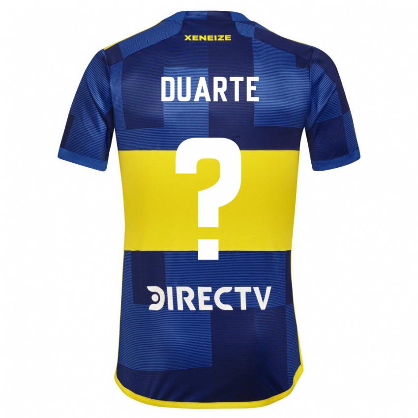 Niño Camiseta Kevin Duarte #0 Azul Amarillo 1ª Equipación 2024/25 La Camisa Perú