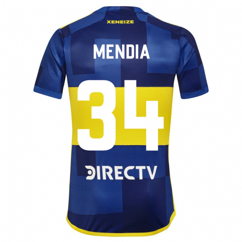 Niño Camiseta Mateo Mendia #34 Azul Amarillo 1ª Equipación 2024/25 La Camisa Perú