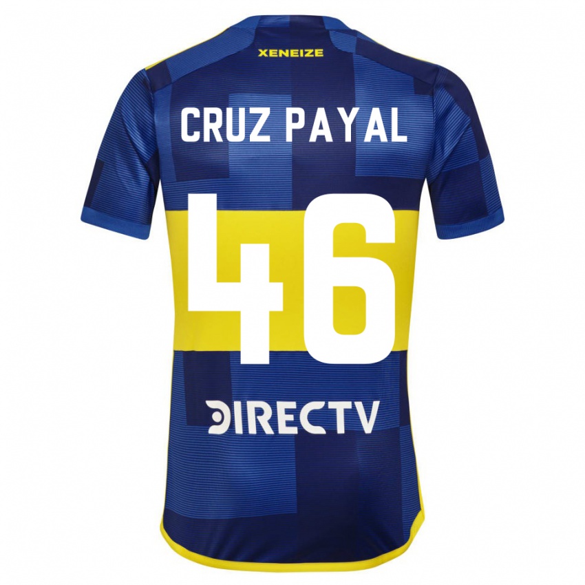 Niño Camiseta Juan Cruz Payal #46 Azul Amarillo 1ª Equipación 2024/25 La Camisa Perú