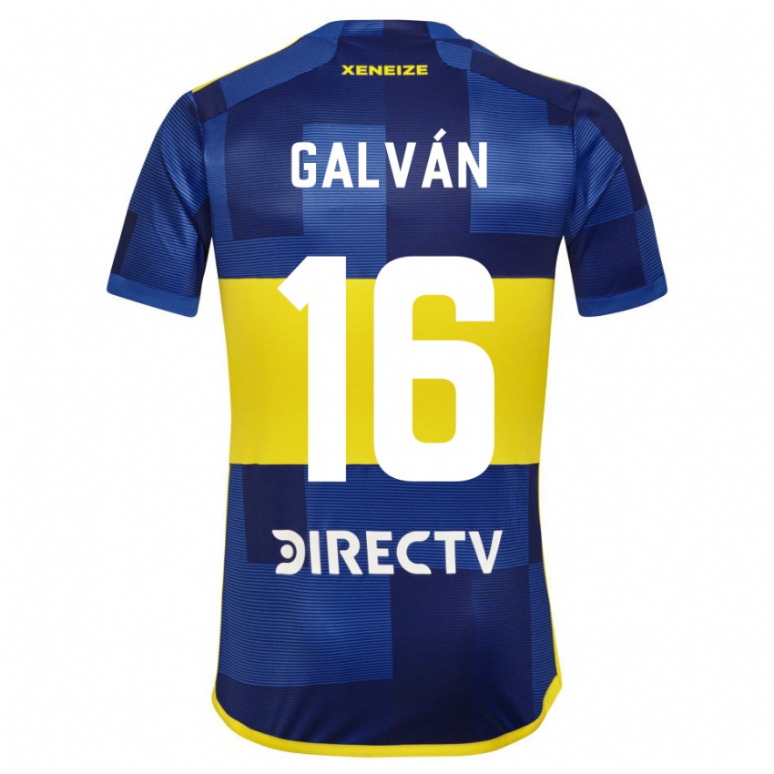 Niño Camiseta Lucas Galván #16 Azul Amarillo 1ª Equipación 2024/25 La Camisa Perú