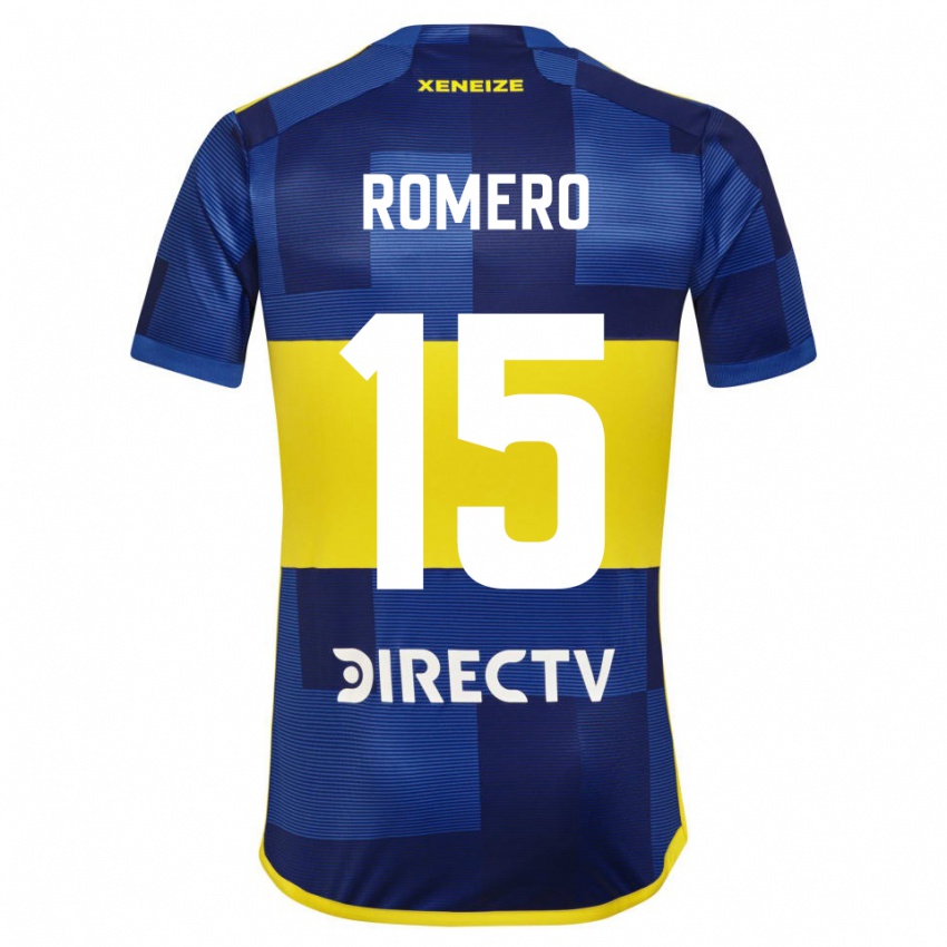 Niño Camiseta Alejo Romero #15 Azul Amarillo 1ª Equipación 2024/25 La Camisa Perú