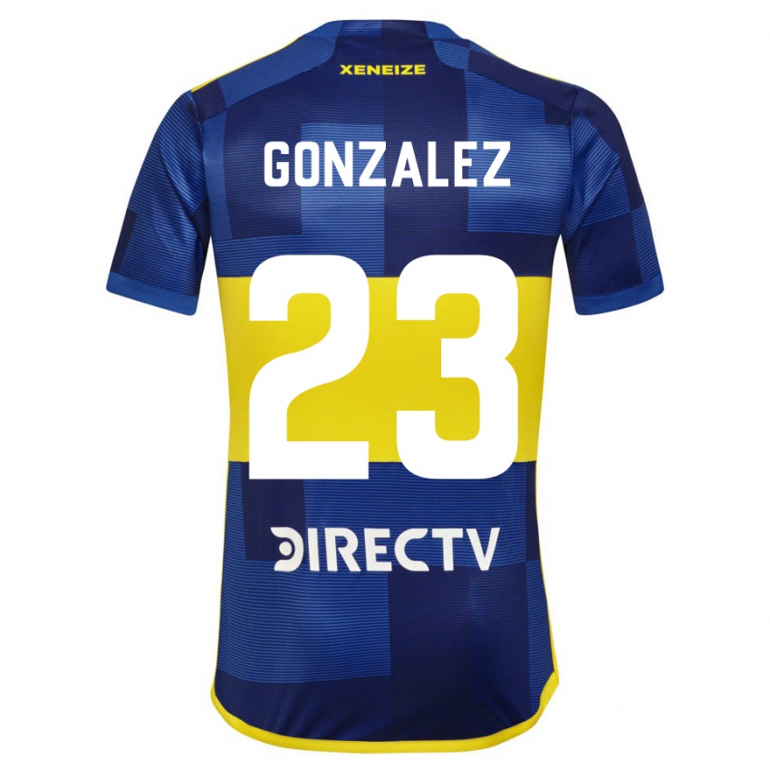 Niño Camiseta Diego Gonzalez #23 Azul Amarillo 1ª Equipación 2024/25 La Camisa Perú