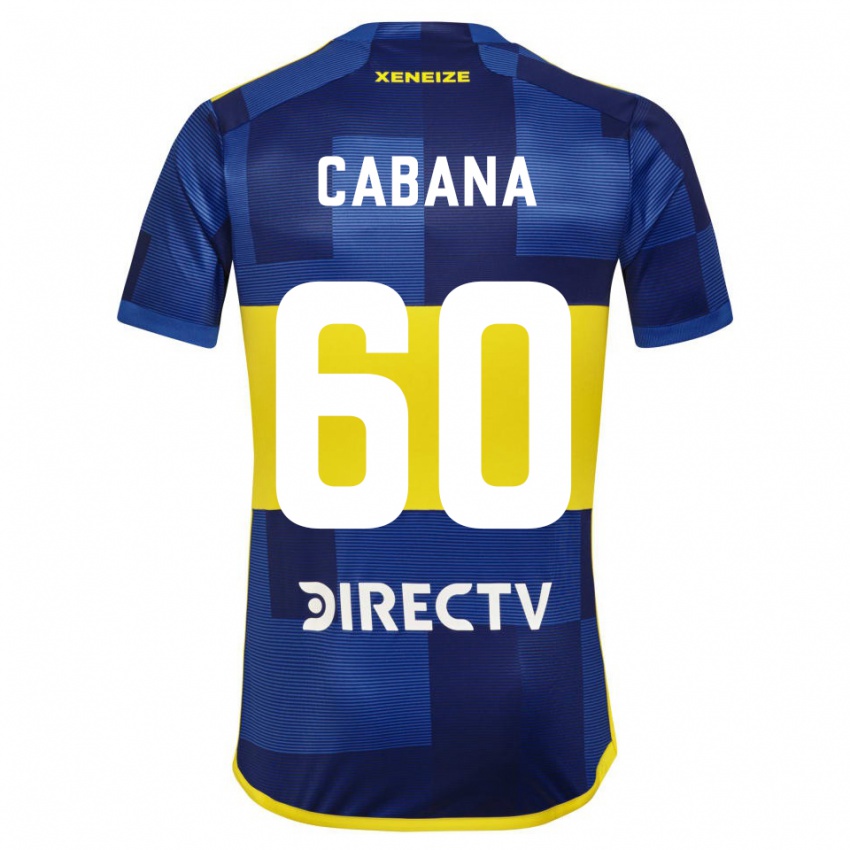 Niño Camiseta Juan Pablo Cabana #60 Azul Amarillo 1ª Equipación 2024/25 La Camisa Perú