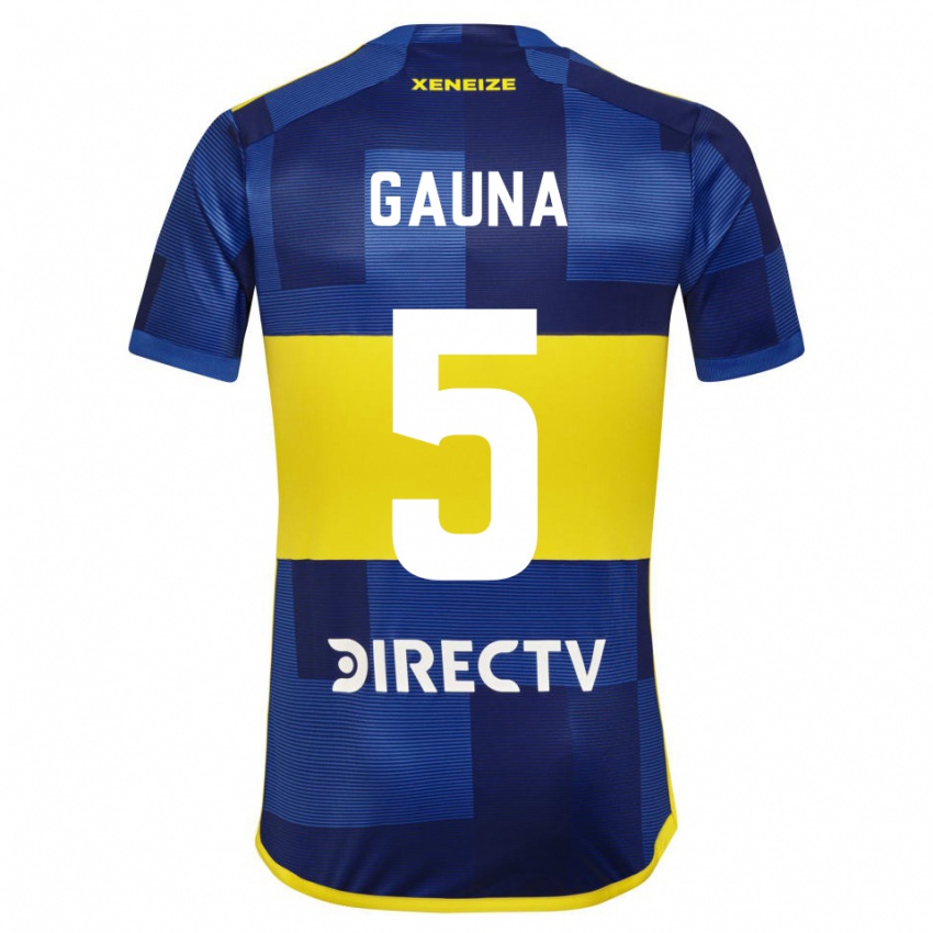 Niño Camiseta Santiago Gauna #5 Azul Amarillo 1ª Equipación 2024/25 La Camisa Perú