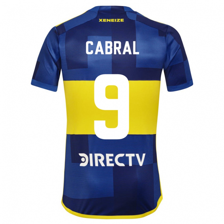 Niño Camiseta Bruno Cabral #9 Azul Amarillo 1ª Equipación 2024/25 La Camisa Perú