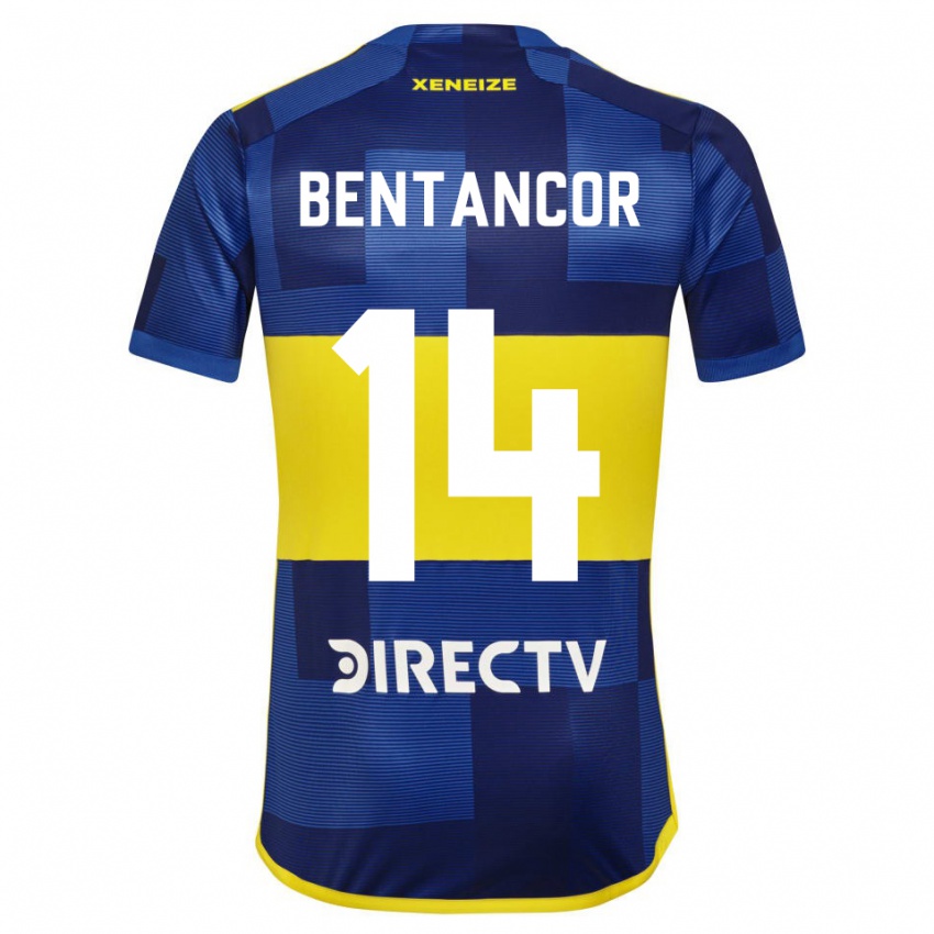 Niño Camiseta Thomás Bentancor #14 Azul Amarillo 1ª Equipación 2024/25 La Camisa Perú