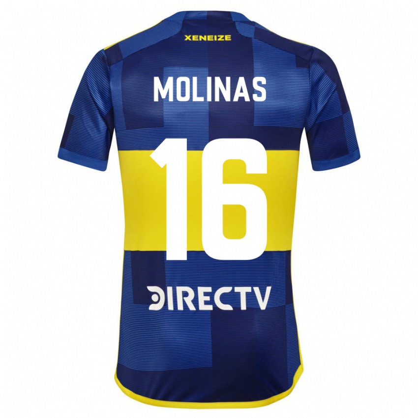 Niño Camiseta Aaron Molinas #16 Azul Amarillo 1ª Equipación 2024/25 La Camisa Perú