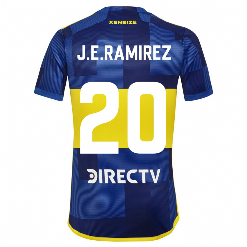 Niño Camiseta Juan Edgardo Ramirez #20 Azul Amarillo 1ª Equipación 2024/25 La Camisa Perú