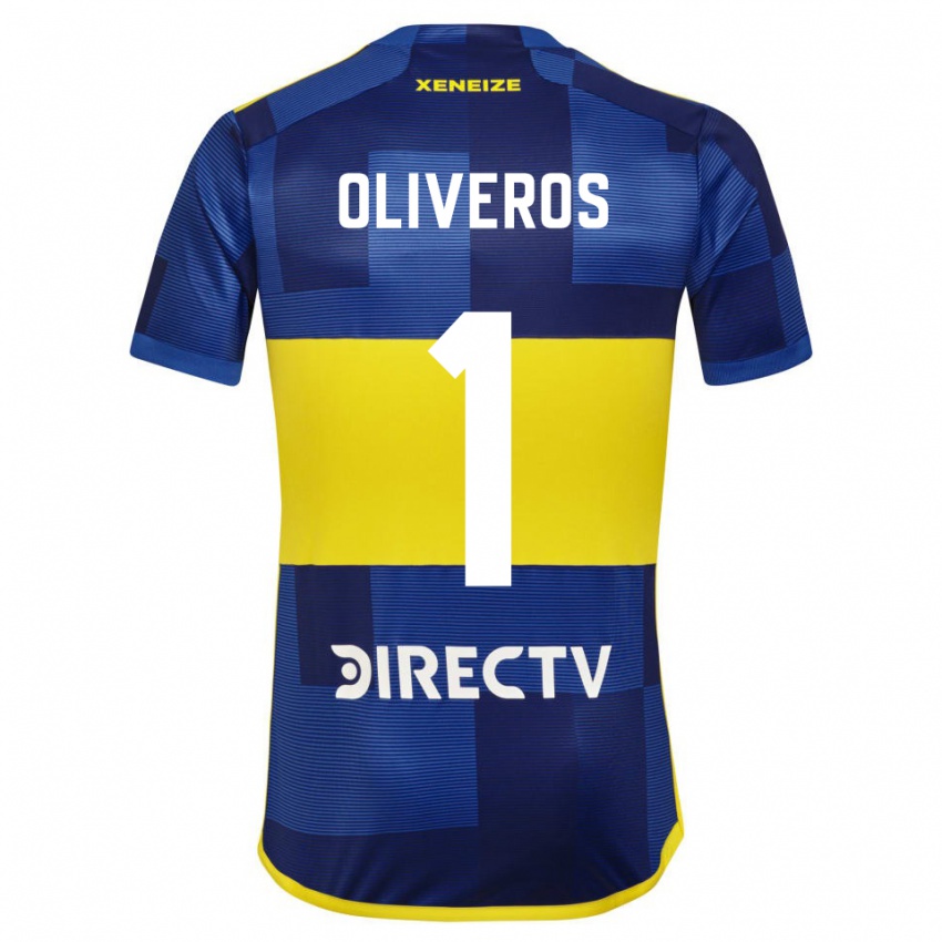 Niño Camiseta Laurina Oliveros #1 Azul Amarillo 1ª Equipación 2024/25 La Camisa Perú