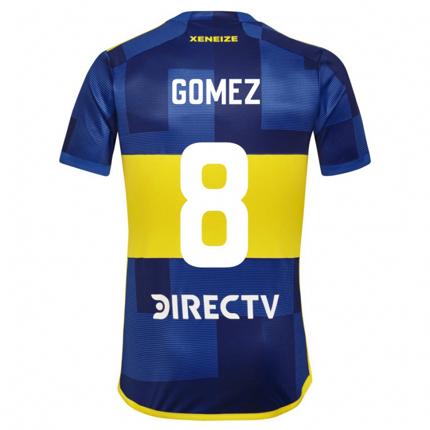 Niño Camiseta Camila Gomez Ares #8 Azul Amarillo 1ª Equipación 2024/25 La Camisa Perú