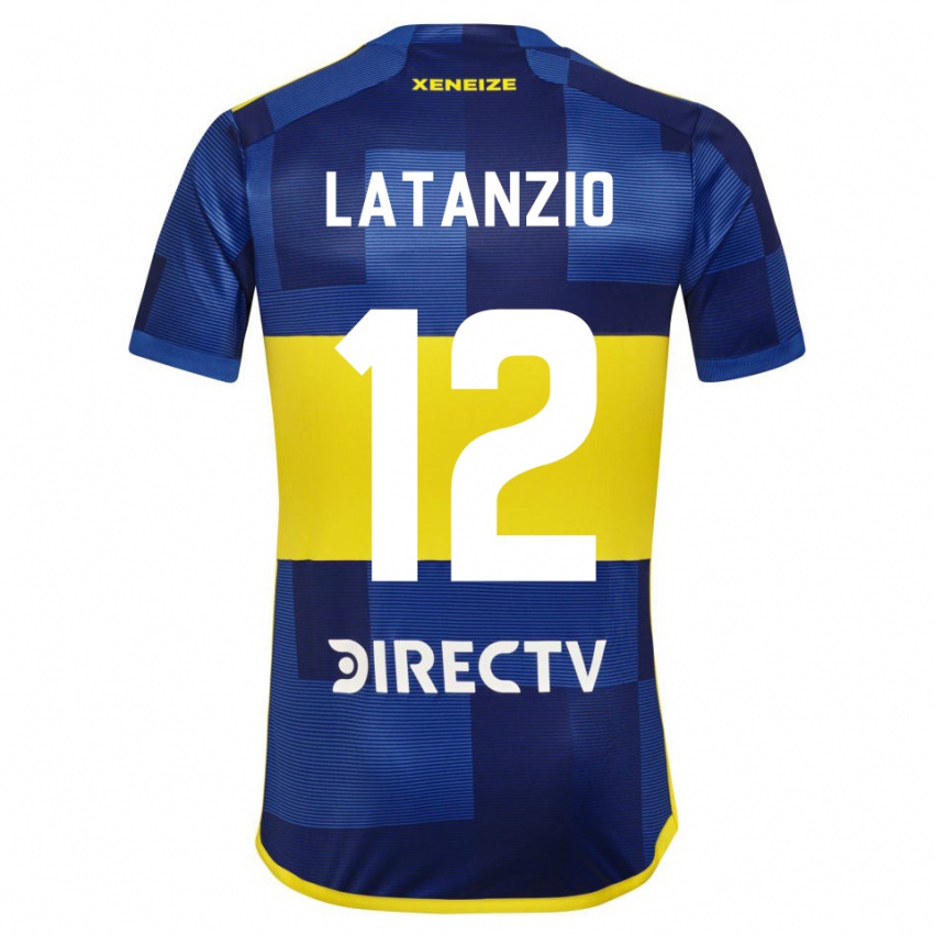 Niño Camiseta Florencia Latanzio #12 Azul Amarillo 1ª Equipación 2024/25 La Camisa Perú