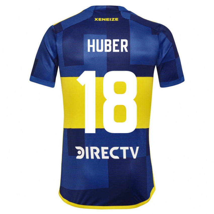 Niño Camiseta Clarisa Huber #18 Azul Amarillo 1ª Equipación 2024/25 La Camisa Perú