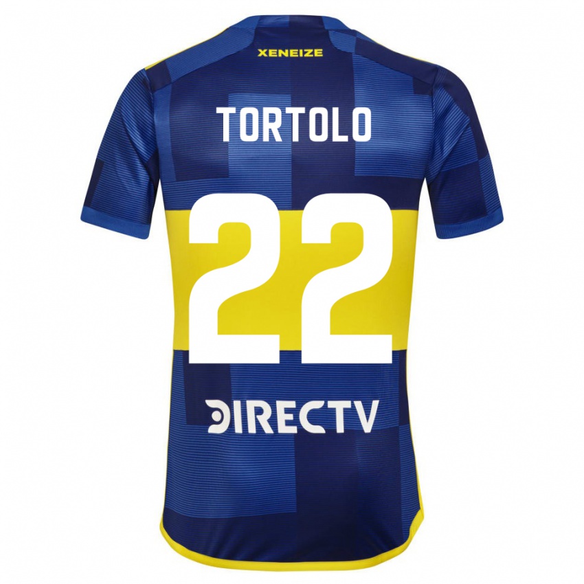 Niño Camiseta Dulce Tortolo #22 Azul Amarillo 1ª Equipación 2024/25 La Camisa Perú