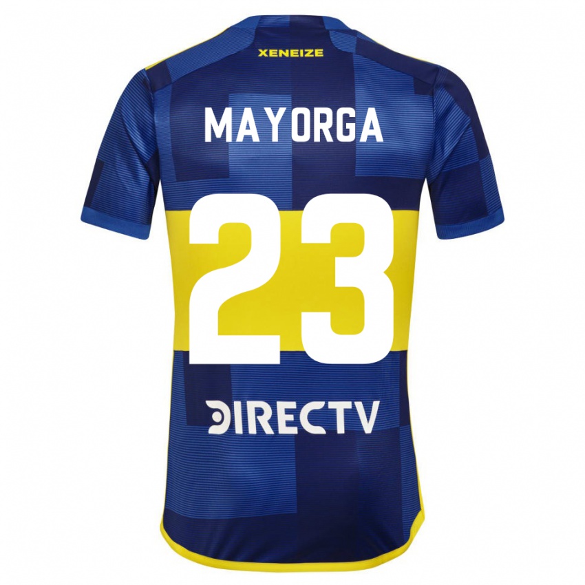 Niño Camiseta Miriam Mayorga #23 Azul Amarillo 1ª Equipación 2024/25 La Camisa Perú