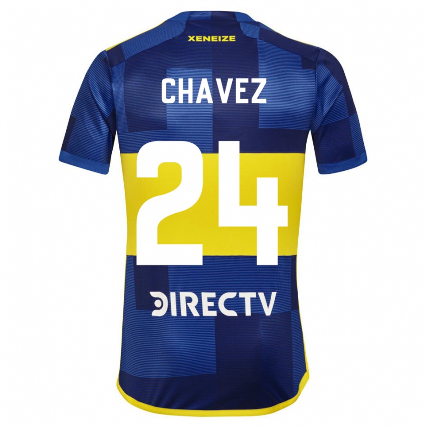 Niño Camiseta Gabriela Chavez #24 Azul Amarillo 1ª Equipación 2024/25 La Camisa Perú