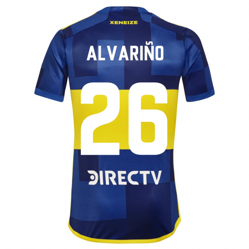 Niño Camiseta Alexis Alvariño #26 Azul Amarillo 1ª Equipación 2024/25 La Camisa Perú