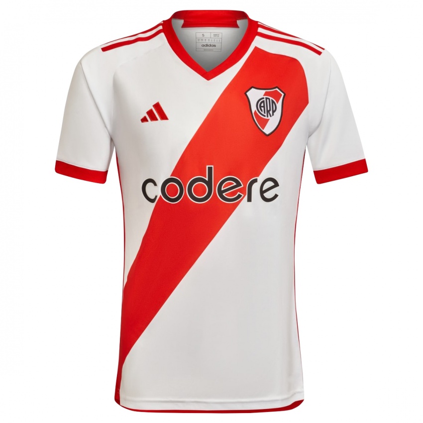 Niño Camiseta Abril Reche #1 Blanco Rojo 1ª Equipación 2024/25 La Camisa Perú