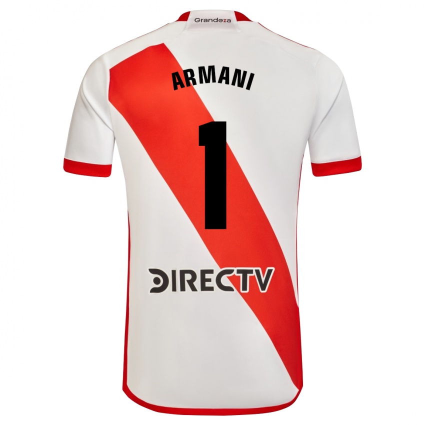 Niño Camiseta Franco Armani #1 Blanco Rojo 1ª Equipación 2024/25 La Camisa Perú