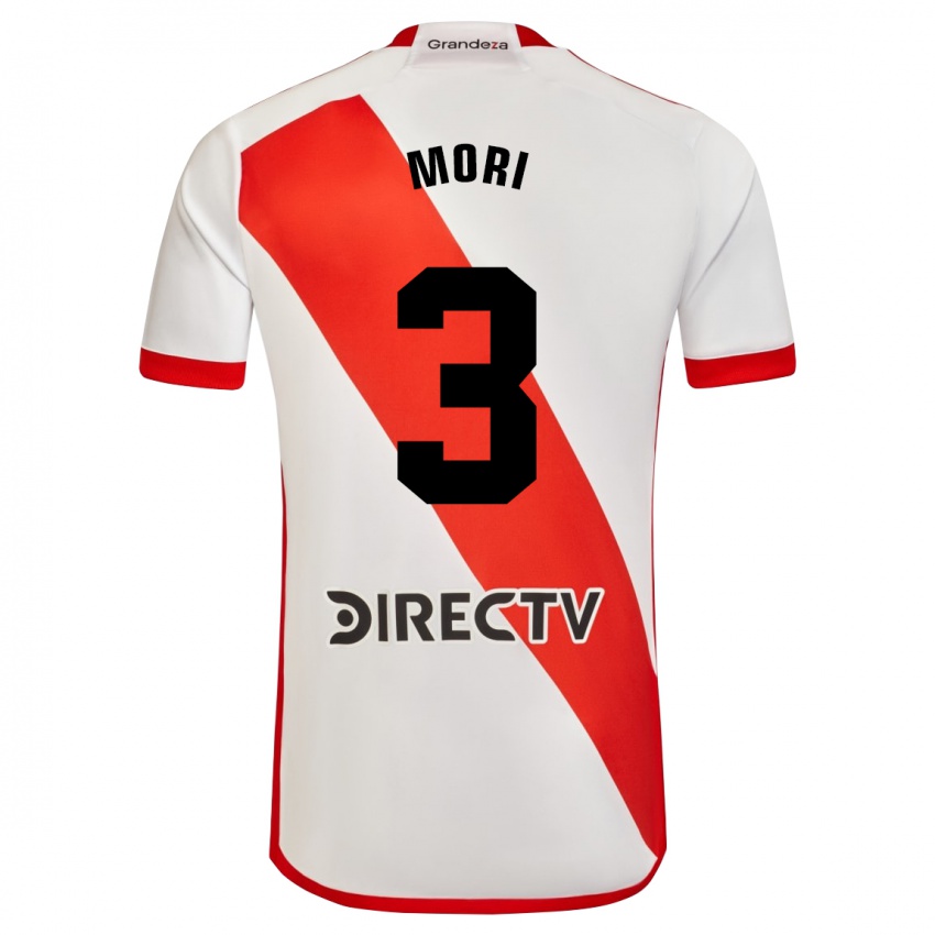 Niño Camiseta Ramiro Funes Mori #3 Blanco Rojo 1ª Equipación 2024/25 La Camisa Perú