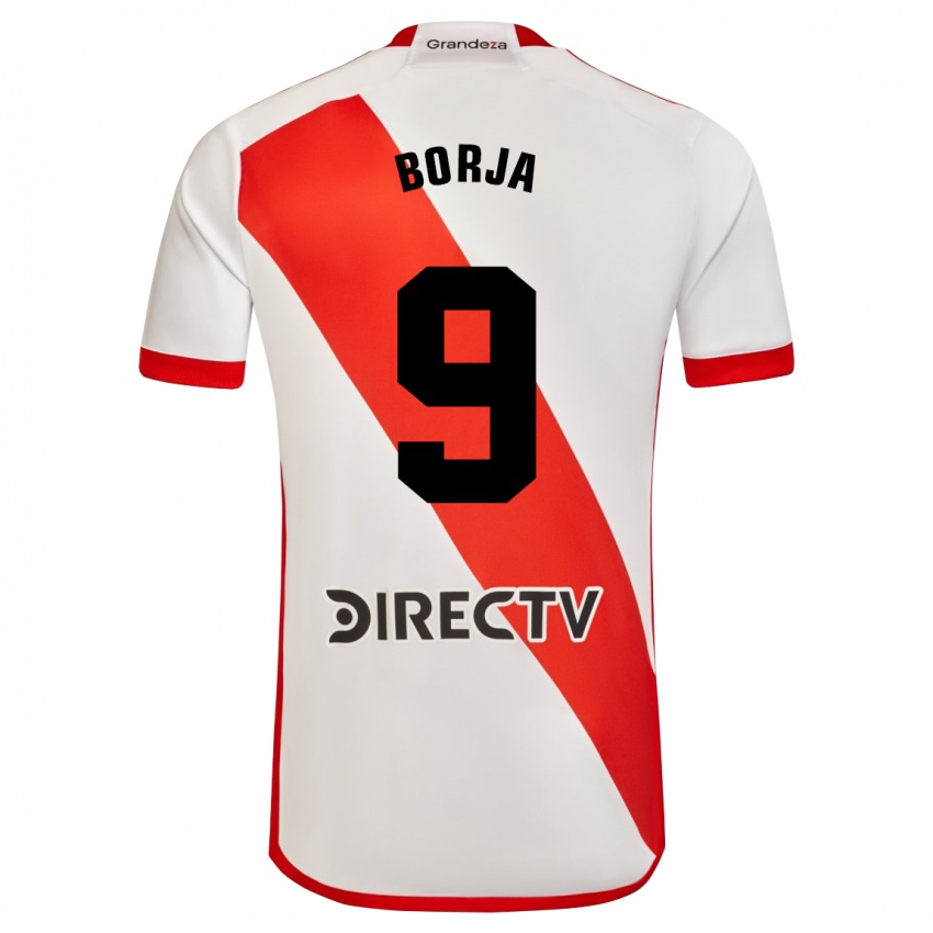 Niño Camiseta Miguel Borja #9 Blanco Rojo 1ª Equipación 2024/25 La Camisa Perú