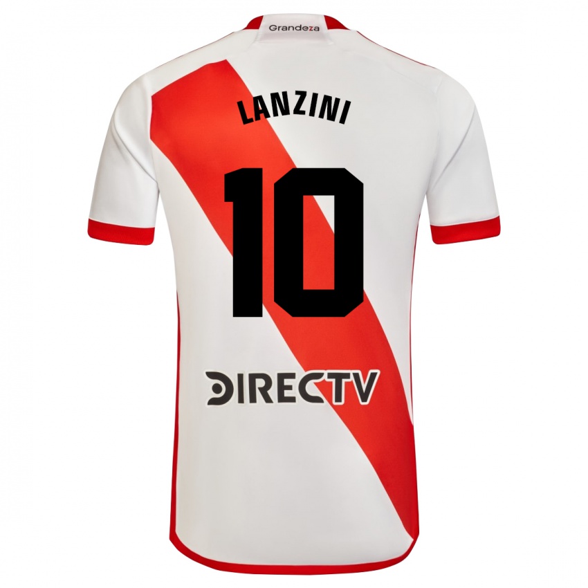 Niño Camiseta Manuel Lanzini #10 Blanco Rojo 1ª Equipación 2024/25 La Camisa Perú