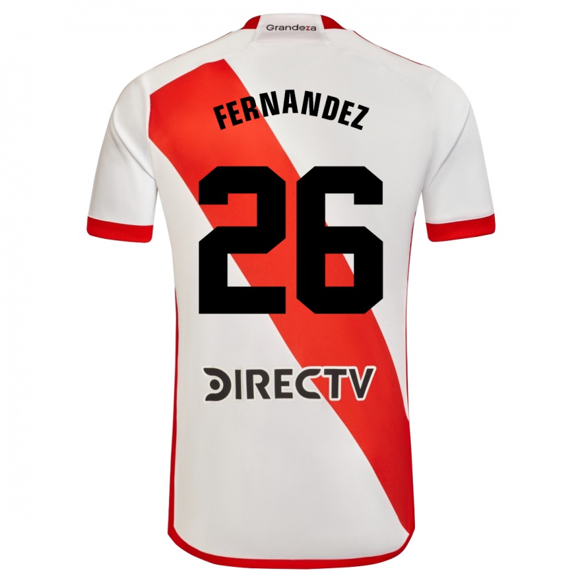 Niño Camiseta Nacho Fernández #26 Blanco Rojo 1ª Equipación 2024/25 La Camisa Perú