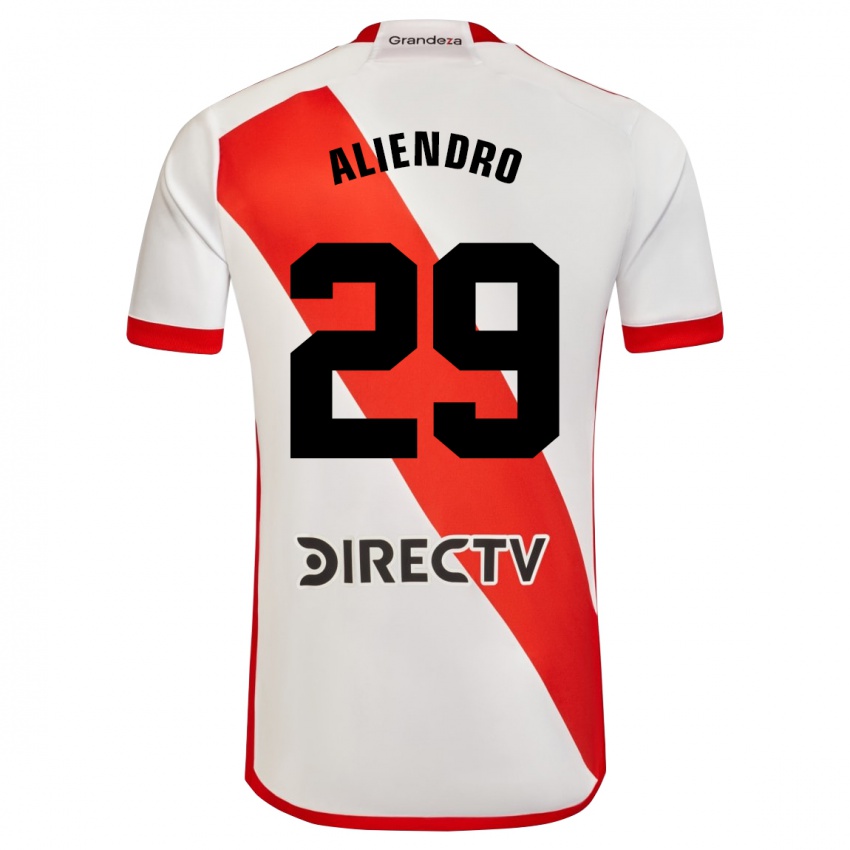 Niño Camiseta Rodrigo Aliendro #29 Blanco Rojo 1ª Equipación 2024/25 La Camisa Perú