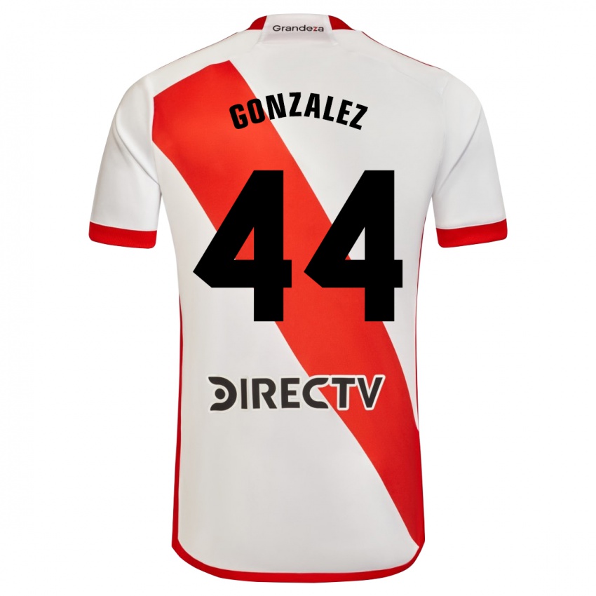 Niño Camiseta Alexis González #44 Blanco Rojo 1ª Equipación 2024/25 La Camisa Perú