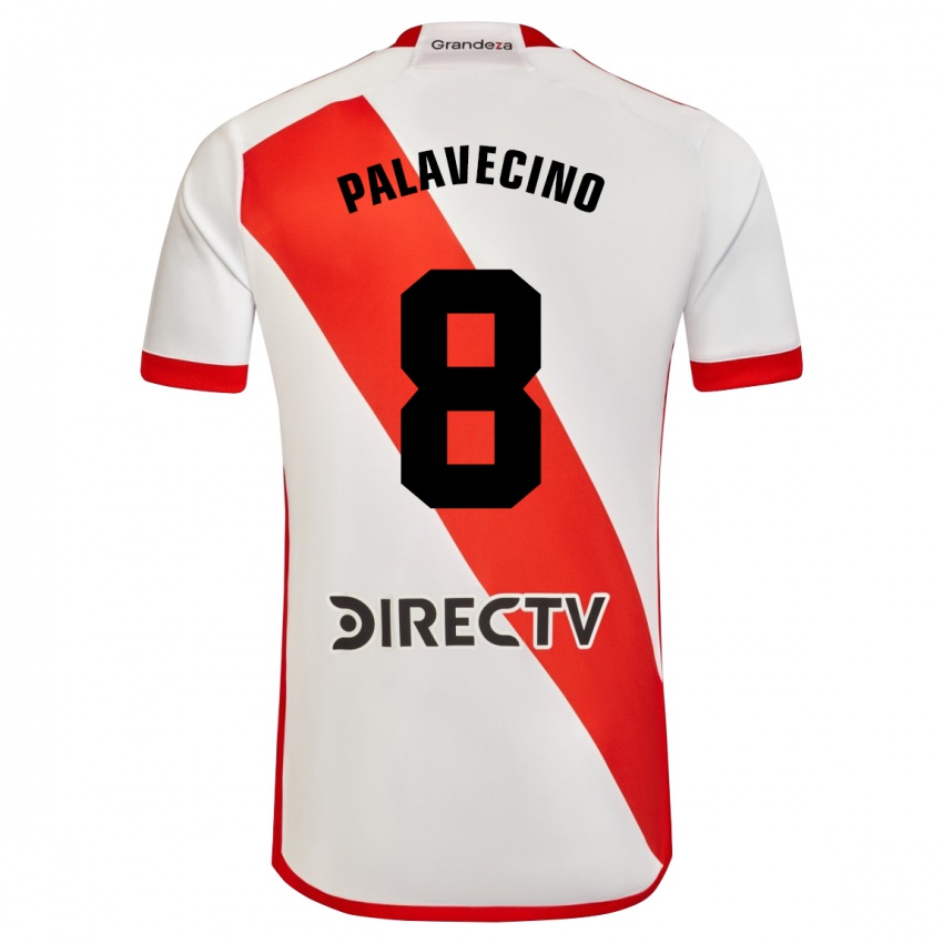 Niño Camiseta Agustin Palavecino #8 Blanco Rojo 1ª Equipación 2024/25 La Camisa Perú