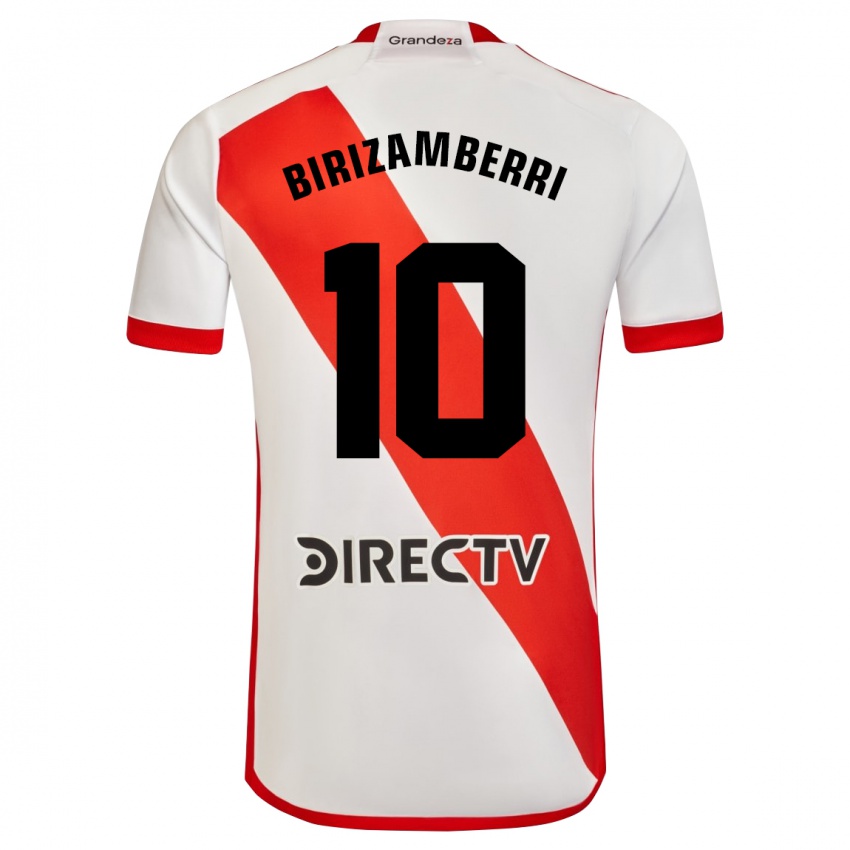 Niño Camiseta María Carolina Birizamberri Rivero #10 Blanco Rojo 1ª Equipación 2024/25 La Camisa Perú