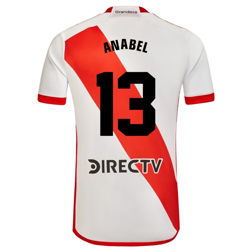 Niño Camiseta Giuliana Anabel González Ranzuglia #13 Blanco Rojo 1ª Equipación 2024/25 La Camisa Perú