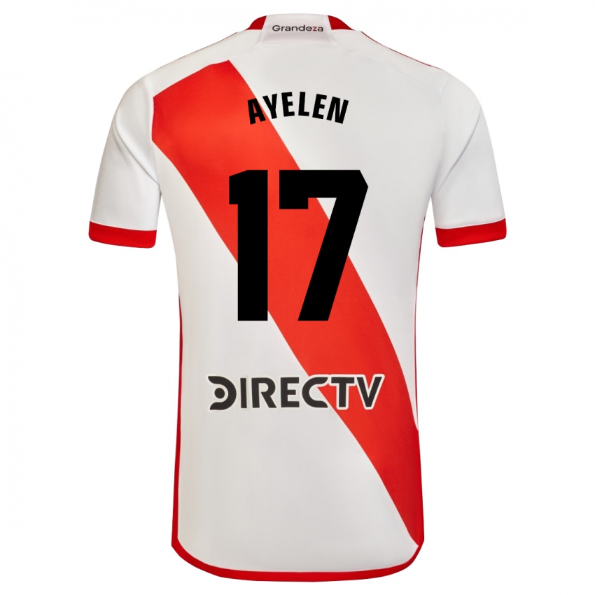 Niño Camiseta Stephanie Ayelén Melgarejo #17 Blanco Rojo 1ª Equipación 2024/25 La Camisa Perú