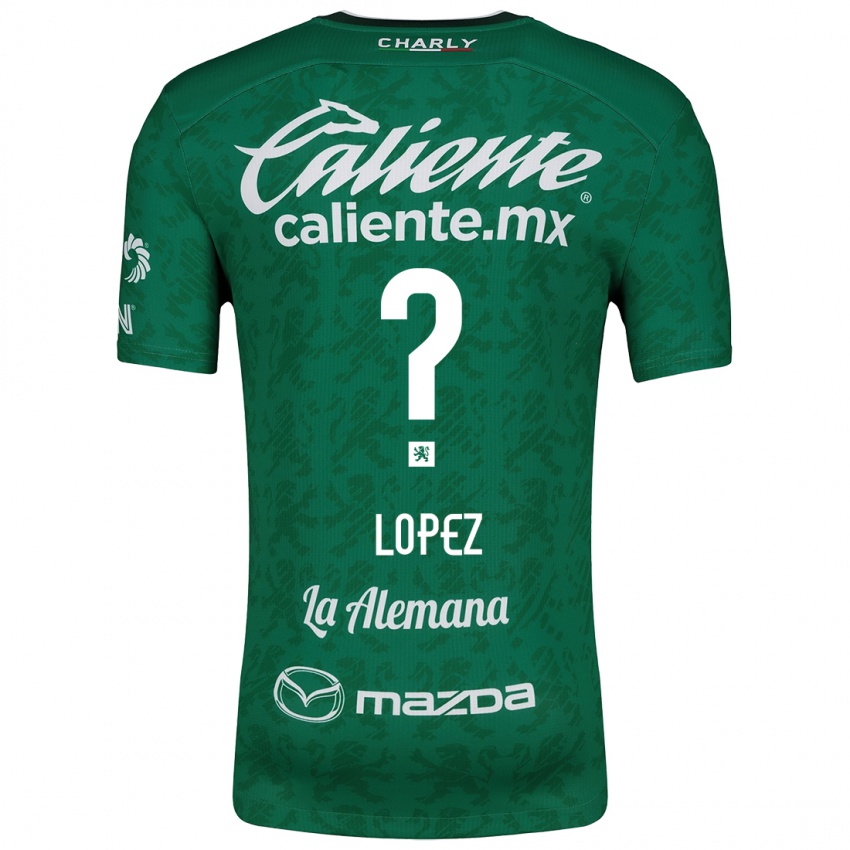 Niño Camiseta Nicolas Lopez #0 Verde Blanco 1ª Equipación 2024/25 La Camisa Perú